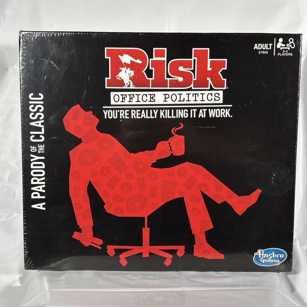 RISK Office Politics Board Game (Hasbro 2018) Parody of the Classic Adult Party